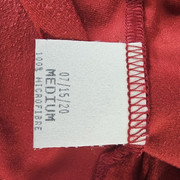 Vintage Bettina Riedel Red Faux Suede Skirt Size M - Picture 6 of 9